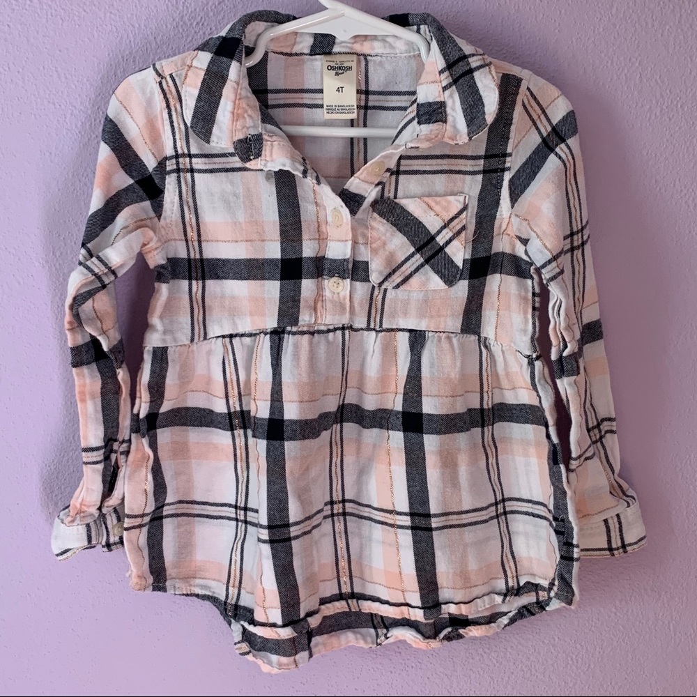 Toddler girls flannel top